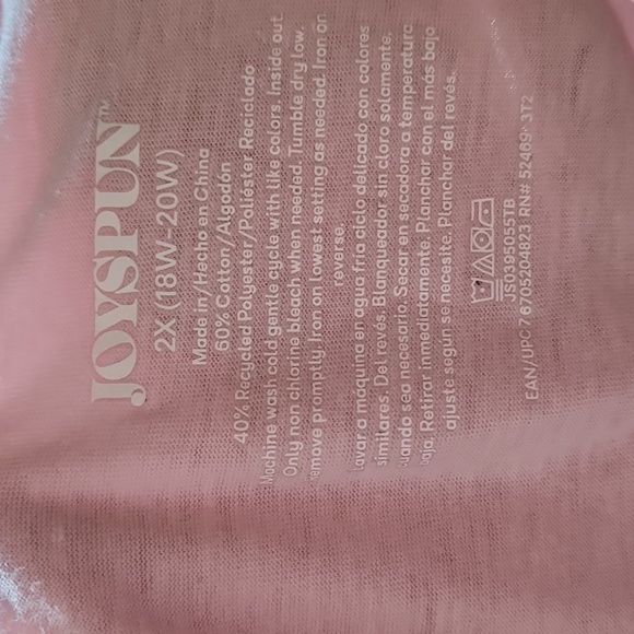 Women's Joyspun short sleeves & short bottom size 2x (18w-20x) Pink - Picture 7 of 13